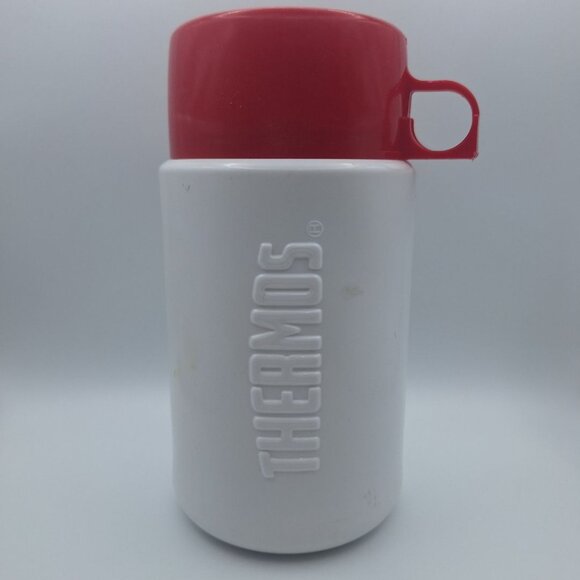 Flintstones Thermos 90s Cartoon TV Show Millennial Nostalgia Red Cup Lid 3700 - Picture 2 of 11